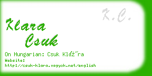 klara csuk business card